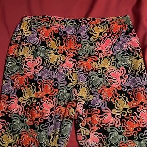 Lularoe OS Octopus Leggings Good Used Condition